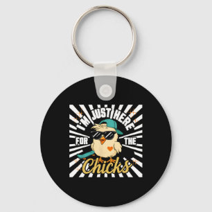 Im Just Here For The Chick Happy Easter Skateboard Key Ring