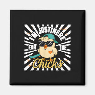 Im Just Here For The Chick Happy Easter Skateboard Magnet