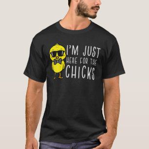 Im Just Here For The Chicks Cute Easter Boys Kids T-Shirt