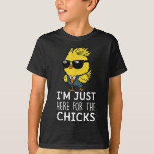 Im Just Here For The Chicks Cute Easter Boys Kids T-Shirt