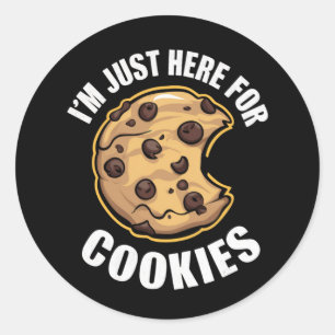 I'm Just Here For The Cookies Funny Christmas Classic Round Sticker