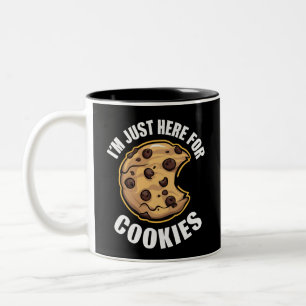 I'm Just Here For The Cookies Funny Christmas Two-Tone Coffee Mug
