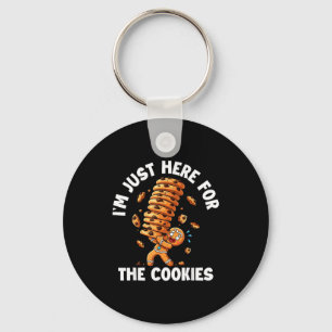 Im Just Here For The Cookies Gingerbread Christmas Key Ring