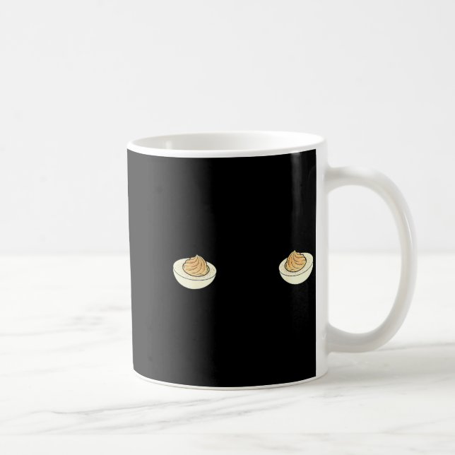 I'm Just Here For The Deviled Eggs Funny Couple Ma Coffee Mug (Right)