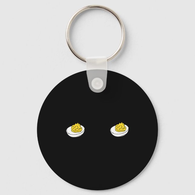 I'm Just Here For The Deviled Eggs Funny Couple Ma Key Ring (Front)