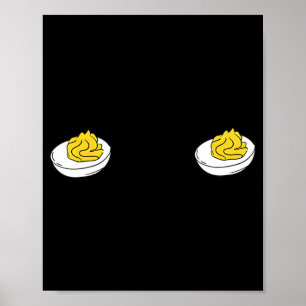 I'm Just Here For The Deviled Eggs Funny Couple Ma Poster