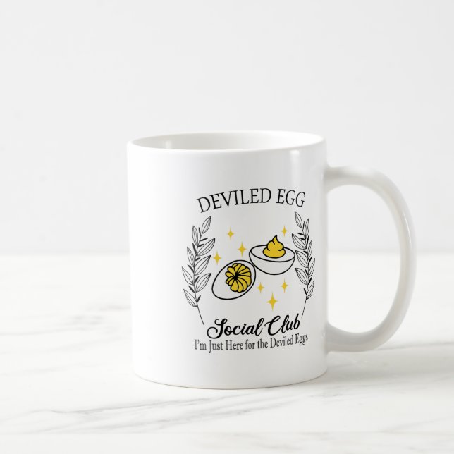 I'm Just Here For The Deviled Eggs Funny Thanksgiv Coffee Mug (Right)