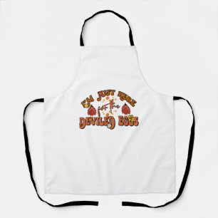 I'm Just Here For The Deviled Eggs Groovy Thanksgi Apron