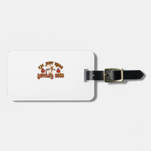 I'm Just Here For The Deviled Eggs Groovy Thanksgi Luggage Tag