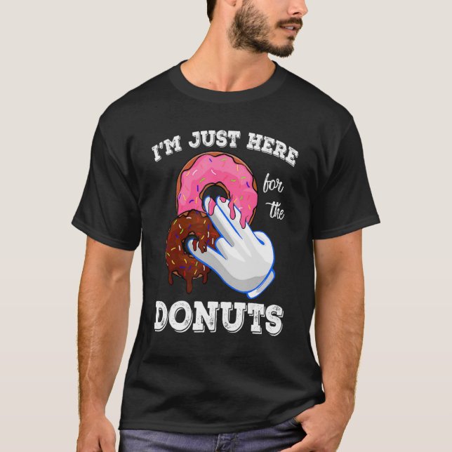 I'm Just Here For The Doughnuts Doughnut Cute Men  T-Shirt (Front)