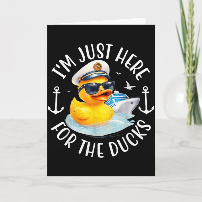 I'm Just Here For The Duck, Duck Cruise, Funny Vac Card (Front)