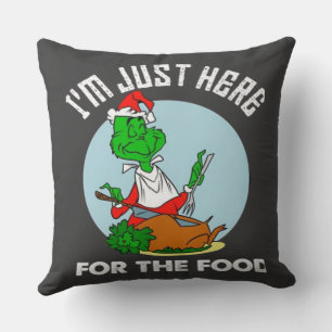 I'm just here for the food  cushion