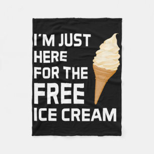 I'm Just Here For The Free Ice Cream Family Cruise Fleece Blanket