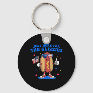 I'm Just Here For The Glizzies Funny Fourth Of Jul Key Ring