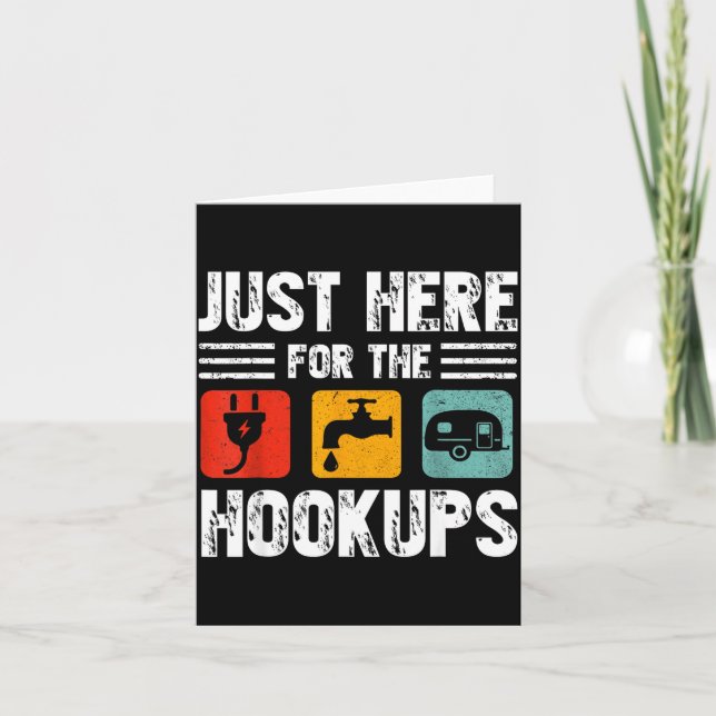 I'm Just Here For The Hook Funny Camp Rv Camper Ca Card (Front)