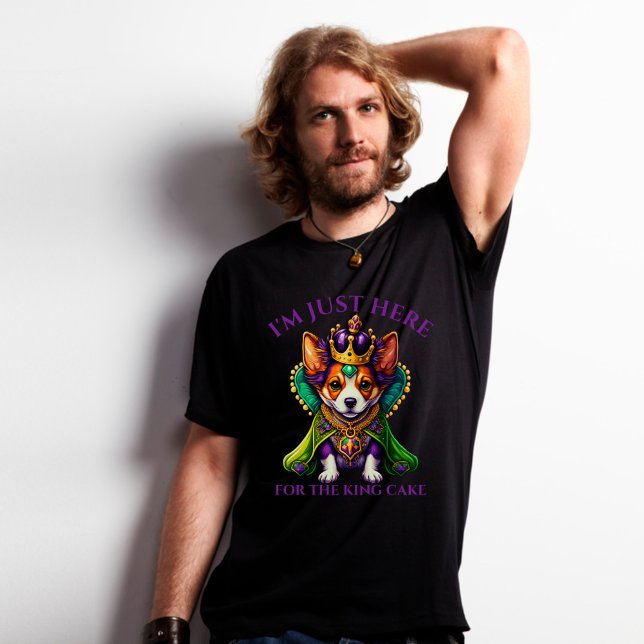 I'm Just Here For The King Cake Dog Mardi Gras  T-Shirt (Creator Uploaded)