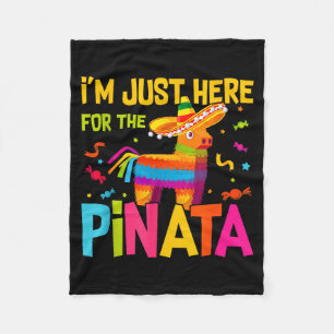 I'm Just Here For The Nata Funny Mexican Party Fleece Blanket