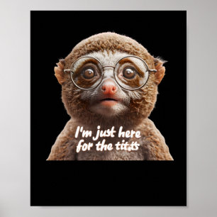 Im Just Here For The Slow Loris Sticker Poster