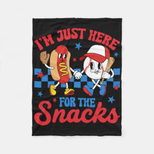 Im Just Here For The Snack Bysebyll Sister Toddler Fleece Blanket