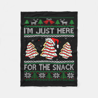 I'm Just Here For The Snack Christmas Cakes Debbie Fleece Blanket