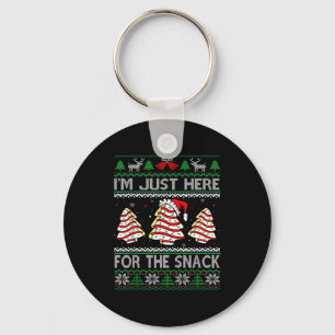 I'm Just Here For The Snack Christmas Cakes Debbie Key Ring
