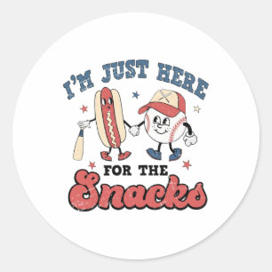 I'm Just Here For The Snacks Bysebyll Lovers Women Classic Round Sticker