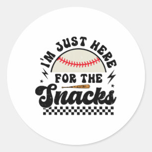 I'm Just Here For The Snacks Bysebyll Sister Game  Classic Round Sticker