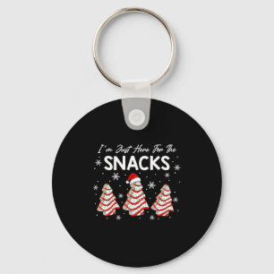 I'm Just Here For The Snacks Christmas Cakes Debbi Key Ring