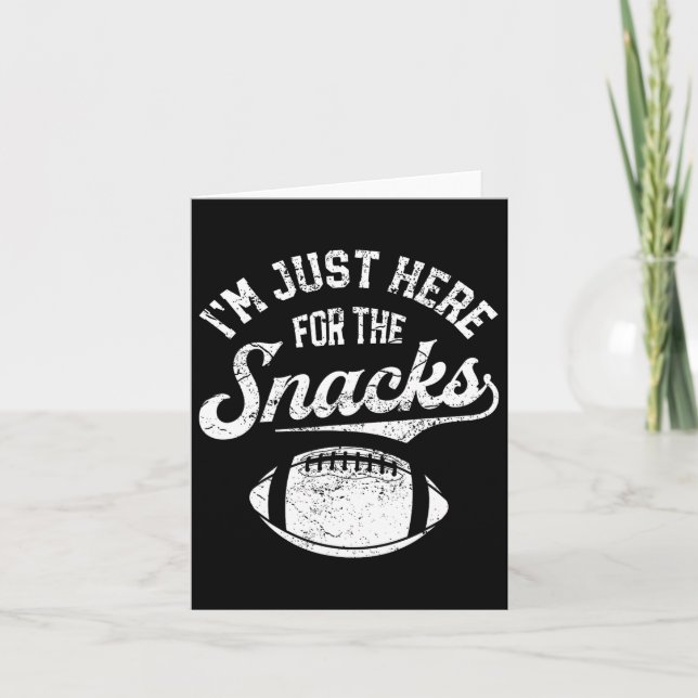 I'm Just Here For The Snacks Funny Fantasy Footbal Card (Front)