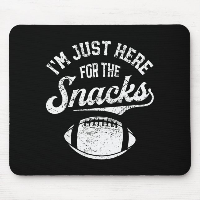 I'm Just Here For The Snacks Funny Fantasy Footbal Mouse Mat (Front)