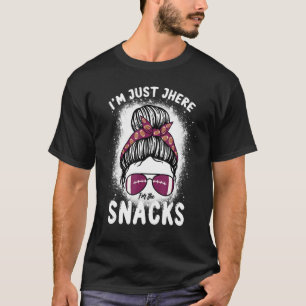 I'm Just Here For The Snacks Funny Football Messy T-Shirt