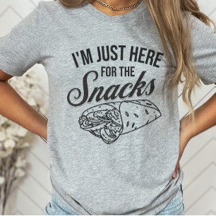 I'm Just Here for the Snacks Funny Party T-Shirt