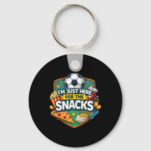 I'm Just Here For The Snacks Soccer Footll Fan Mat Key Ring