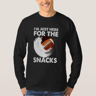 I'm Just Here For The Snacks Usa Gamers Football F T-Shirt
