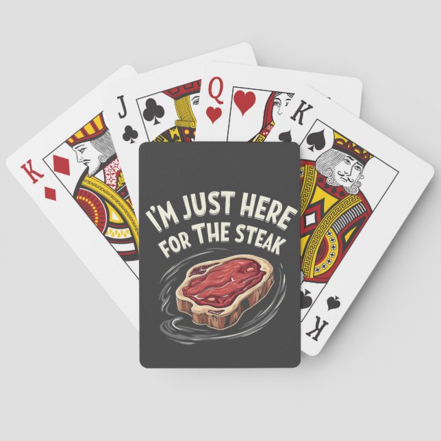 I'm Just Here for the Steak Beef Meat Lovers  Playing Cards (Back)