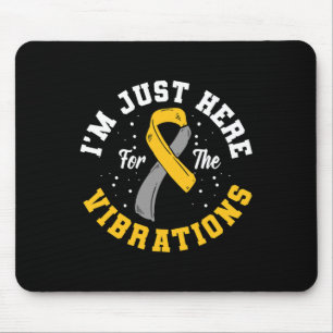 I'm Just Here For The Vibrations ASL Deaf Awarenes Mouse Mat
