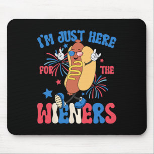 I'm Just Here For The Weiners 4th Of July Funny Ho Mouse Mat