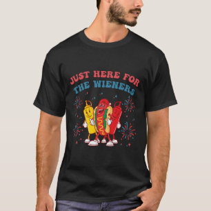 I'm Just Here For The Wieners Funny 4th Of July Bb T-Shirt