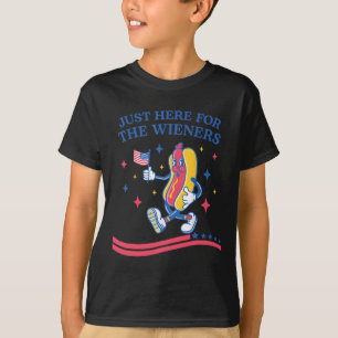 I'm Just Here For The Wieners Funny Fourth Of July T-Shirt