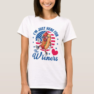 I'm Just Here For The Wieners, Hot Dog USA T-Shirt
