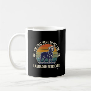 Im Just Here Pet Labrador Retriever Dog Retro Suns Coffee Mug
