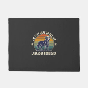 Im Just Here Pet Labrador Retriever Dog Retro Suns Doormat