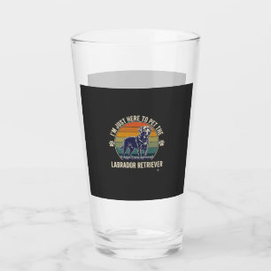 Im Just Here Pet Labrador Retriever Dog Retro Suns Glass