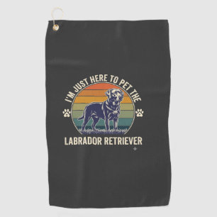 Im Just Here Pet Labrador Retriever Dog Retro Suns Golf Towel