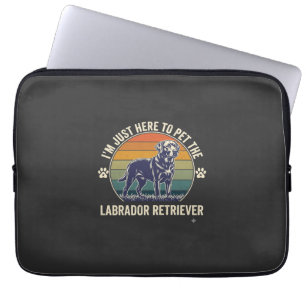 Im Just Here Pet Labrador Retriever Dog Retro Suns Laptop Sleeve