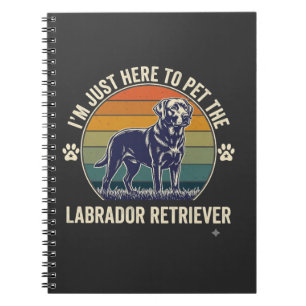 Im Just Here Pet Labrador Retriever Dog Retro Suns Notebook