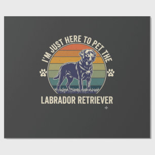 Im Just Here Pet Labrador Retriever Dog Retro Suns Wrapping Paper