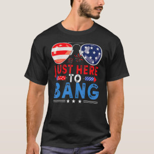 I'm Just Here To Bang 4th Of July Sunglasses Firew T-Shirt