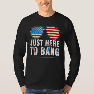 Im Just Here To Bang 4th Of July Sunglasses Us Fla T-Shirt