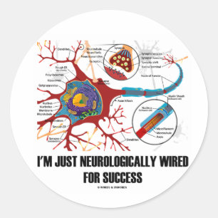 I'm Just Neurologically Wired For Success Classic Round Sticker